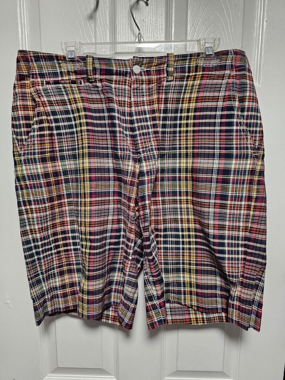Polo Ralph Lauren Madras Plaid Shorts Mens 34 Cotton Coastal Prep